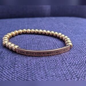 I Am With You Always Matt 28:10 Rose Gold Inspire Me Bracelet